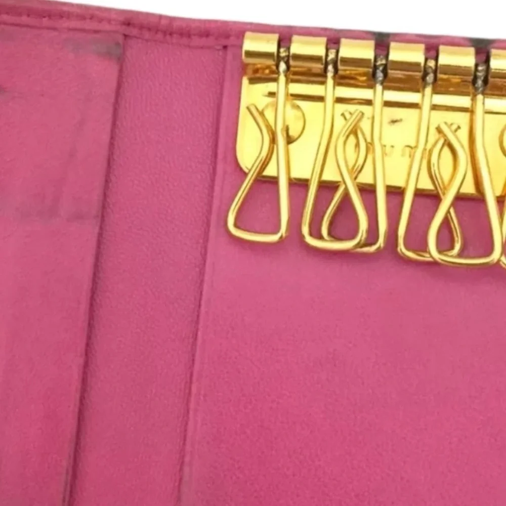 Miu Miu Pink Leather Key Wallet